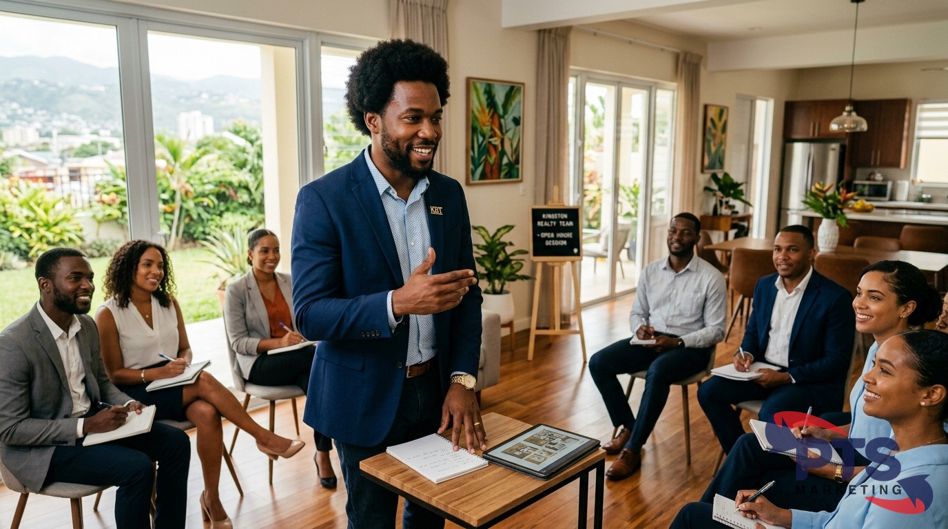 Jamaican brokerage team training session